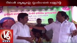 War of Words between TDP MLA Revanth Reddy and Minister Laxma Reddy | Mahabubnagar - V6 News