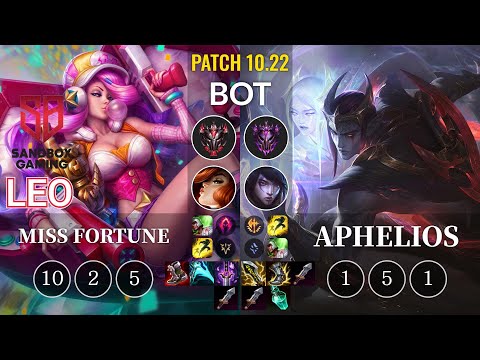 SB Leo Miss Fortune vs Aphelios Bot - KR Patch 10.22