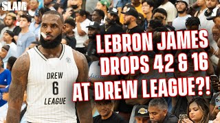 LeBron James Pulled Up to Drew League & Dropped 42 & 16!!! 🔥