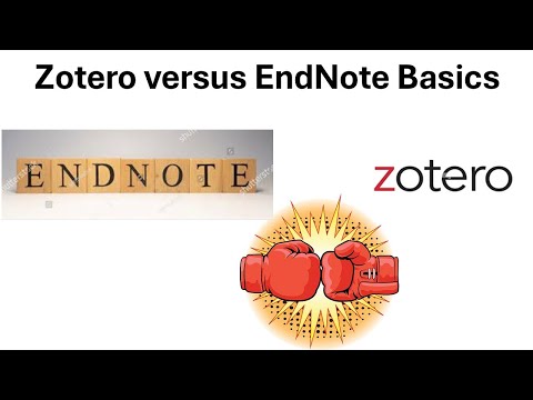 Zotero (free-to-use tool) versus EndNote (paid tool) Basics