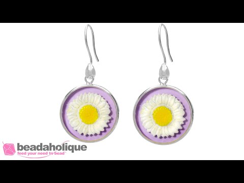 How to Make the Marguerite Earrings using Vintaj Patina and 2-Part Resin