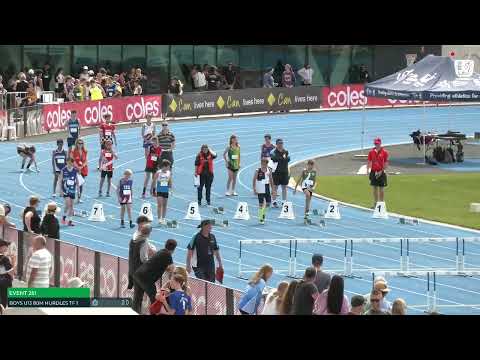 Boys U13 80m Hurdles Timed Final 1: 2022/23 State Track and Field Championships