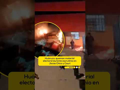 Huánuco: queman material electoral durante escrutinio en Jacas Chico y Cauri