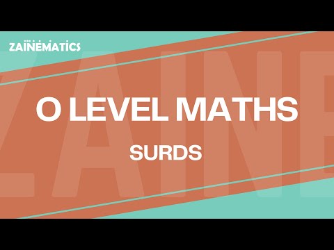 SURDS | 2025 Syllabus | O LEVEL MATHS 4024 | 2024