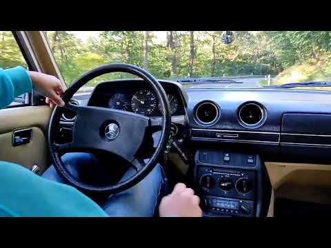 cruisin the benz through the mountains. test drive w123 200d.