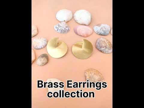 Floral Elegance Brass Earrings