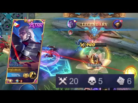 TOP GLOBAL MOSKOV! HOW TO CARRY A GAME WITHOUT A JUNGLER! LAST GAME OF THE SEASON! MLBB