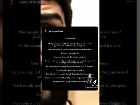 Lesson 7- live by a code -#spartan #men #philosophy #selfimprovment #redpill #alphamale#testosterone