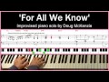 For All We Know - jazz piano tutorial