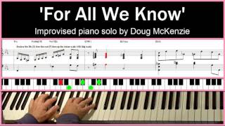 For All We Know - jazz piano tutorial