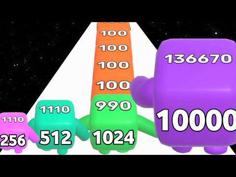 Level Up Numbers vs 2048 Run 3D - Level Up Number (Max Level, Math Game) New Update