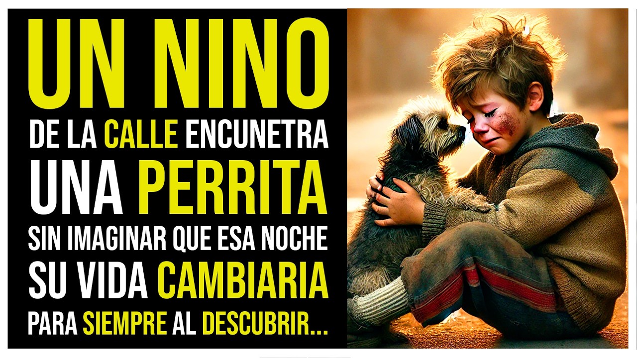 UN NINO DE LA CALLE ENCUENTRA UNA PERRITA, SIN IMAGINAR QUE ESA NOCHE SU VIDA CAMBIARÍA PARA SIEMPRE