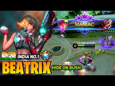 MANIAC! Beatrix After Nerf Gameplay [Supreme India No.1 Beatrix] by Hide On Bush - Mobile Legend