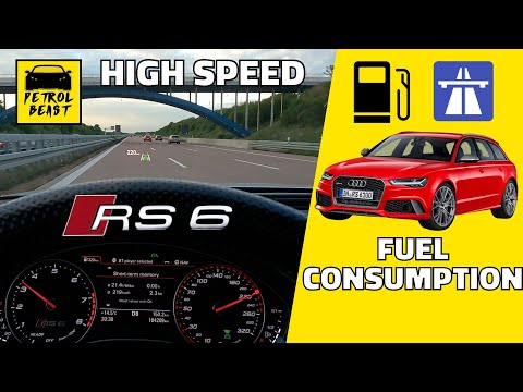 AUDI RS6 High Speed FUEL CONSUMPTION on Autobahn | TEST