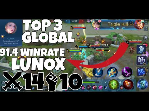 91,4 winrate perfect Gameplay - Lunox best build 2020 by top 3 global Mobile legends