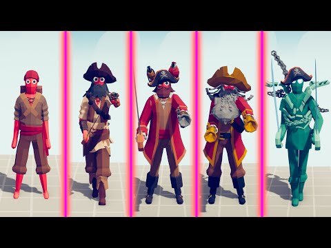EVOLUTION OF PIRATE CAPTAIN - Totally Accurate Battle Simulator TABS
