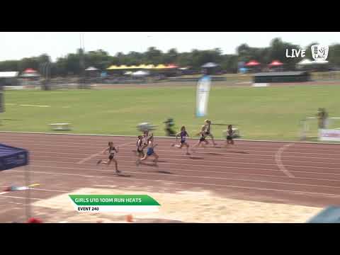 Girls U10 100m Heat 3 - 2019 State Track and Field Championships // LAVicTV
