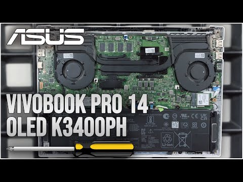 Asus VivoBook Pro 14 OLED K3400PH von Innen - RAM, SSD, Akku, Lüfter wechseln