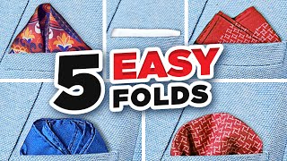 The ONLY 5 Pocket Square Folds You