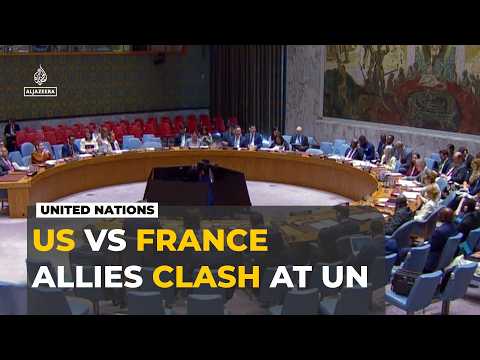 US And France clash at UN over human rights vote.
