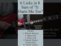 3 more cool blues licks played to It Hurts Me Too| Part 2_#shorts