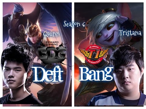 EDG Deft QUINN ADC vs SKT T1 Bang TRISTANA - Patch 5.23 KR | League of Legends