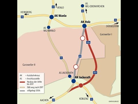 Bald muss ein Teil der A61 südlich von Mönchengladbach dem Tagebau Garzweiler 44n weichen
