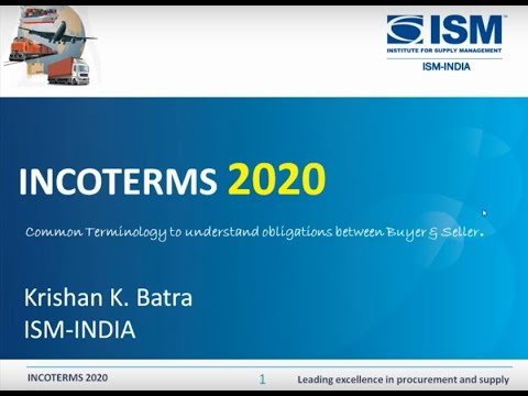Webinar on 'INCOTERMS 2020'