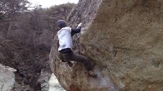 Video thumbnail of オモルリス, 三段 (7c+). 塩原 (Shiobara)