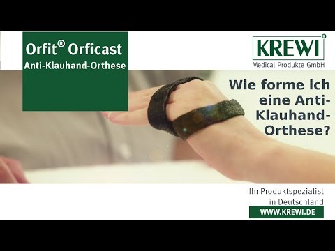 Wie lege ich eine Anti-Klauenhand-Orhtese an? | Orfit Orficast | KREWI Medical Produkte GmbH