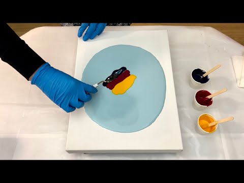 Wunderschöne Schnürung! 🌺 Happy & Bright 🌞 ~ Swipe Painting Tutorial ~ Acrylgießen | Fluide Kunst