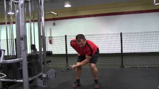 Bent Over Single Arm Cable Rear Delt Fly exercise video thumbnail