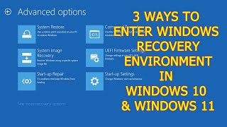How to Open Advanced Options in Windows 10 & Windows 11 | Boot to Windows Recovery Menu From Startup