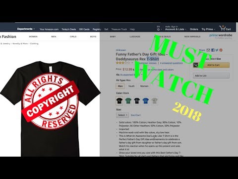 سبب رفض تصميمك في ميرش باي امازون و حقوق الملكية  مهم جدا ٢٠١٨ (\u0026 trademark Copyright )