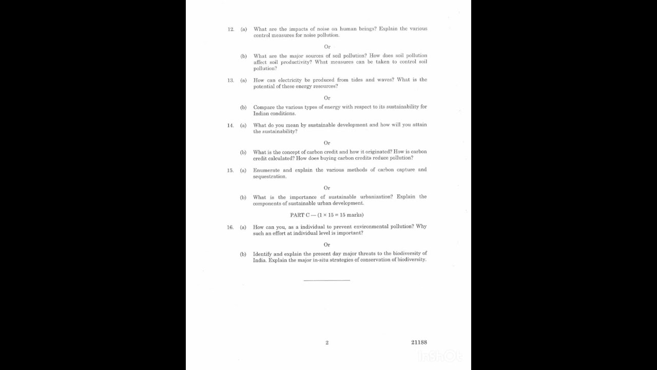 Environmental science and sustainability previous question
