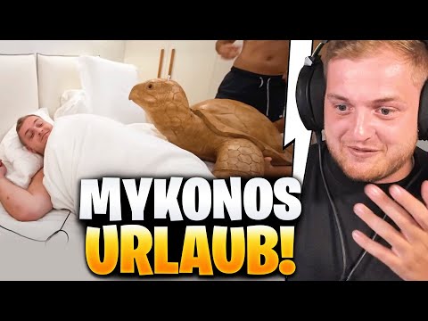 😂😳SCHILDKRÖTE im BETT auf MYKONOS... REAKTION auf VLOGS von @Aditotoro  | Trymacs Stream Highlights