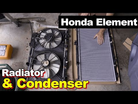 Radiator & AC Condenser Replacement On 2003-2006 Honda Element, Simlar To 2002-2006 Honda CR-V