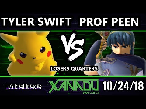 S@X 273 SSBM -  Tyler Swift (Pikachu) Vs.  Professor Peen (Marth, Fox) - Smash Melee Losers Quarters