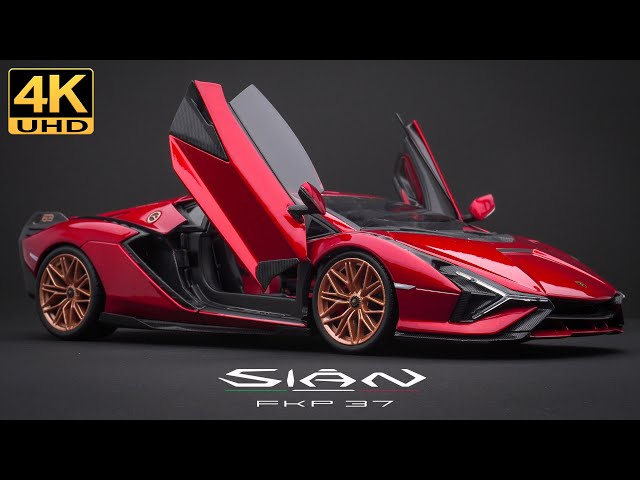 Vidéo teaser pour Lamborghini Sian FKP 37 Red, 4K UHD - 1/18 Bburago