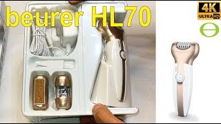 Unboxing and review of the Beurer HL 70 3 in1 epilator shaver exfoliator