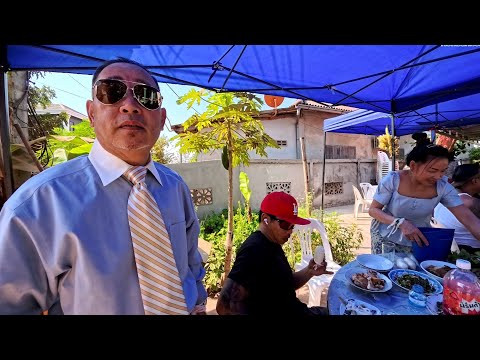 Going away party, friends from America visiting Laos. 