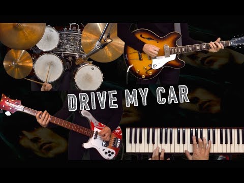 Drive My Car - Guitar, Bass, Drums and Piano Cover - Instrumental