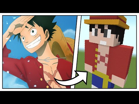 CalidityEntei - How to Build a Monkey D. Luffy Statue (One Piece) - Minecraft