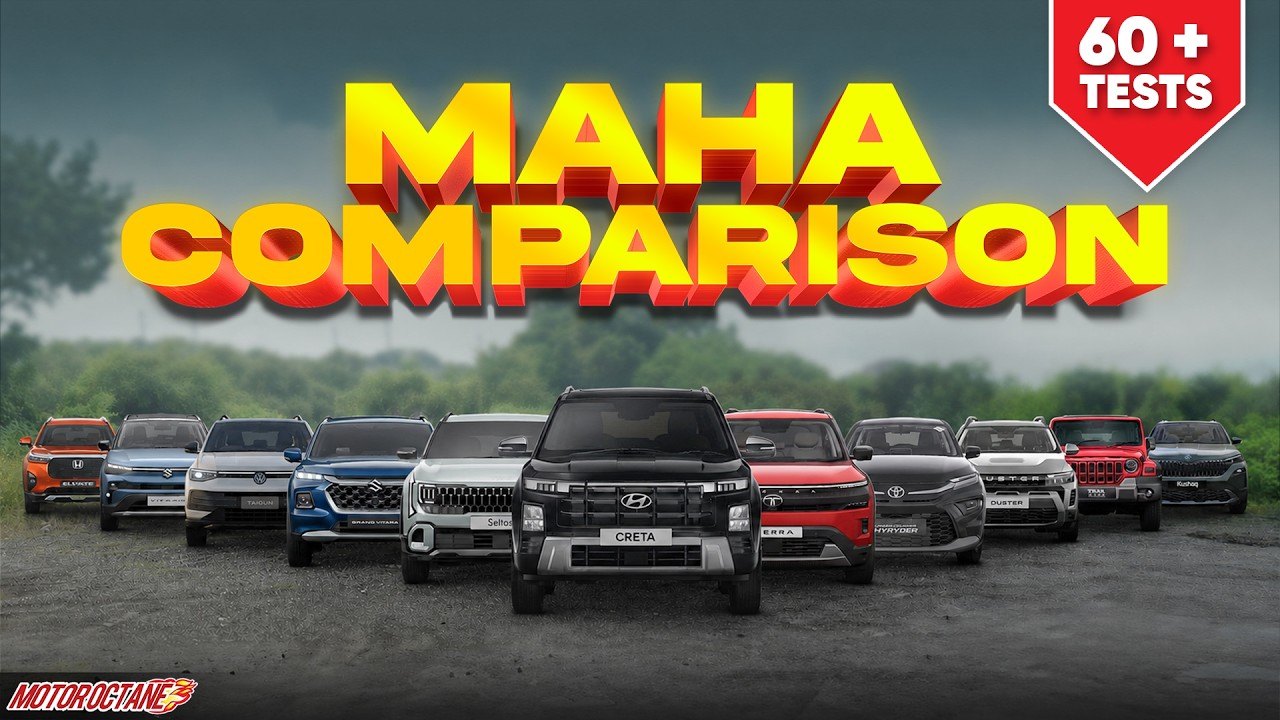Sierra vs Duster vs Seltos vs Creta vs Thar Roxx vs Elevate vs Victoris vs Taigun – MAHA COMPARISON