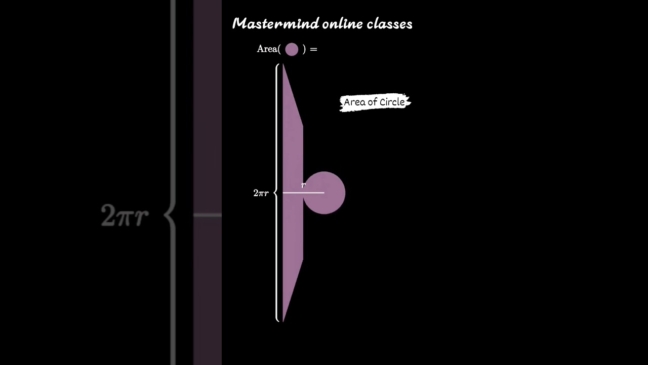 AREA OF CIRCLE #physicswallah #mastermind #physics #viral #study #shorts #maths #viralshorts #math