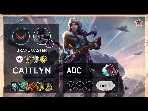 Caitlyn ADC vs Yone - KR Grandmaster Patch 12.4