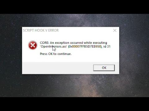 FIX SCRIPT HOOK 5 OPEN INTERIOR ERROR IN GTA 5