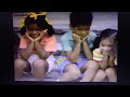 Sesame Street 6 Kids Leaning On Each Other With Their Elbows Knees