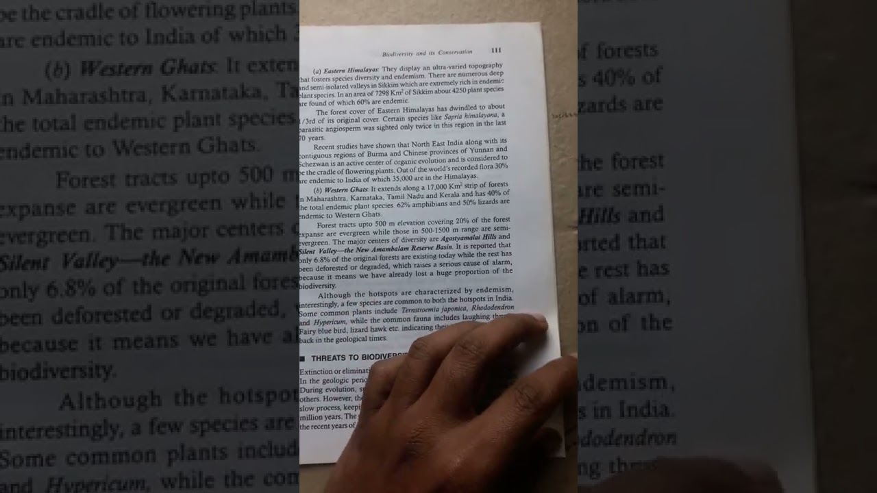 THREATS TO BIODIVEESITYNOTES FOR CLASS 12 ENVIRONMENTAL SCIENCE#shorts