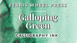 🌲🐴 Deep Green Calligraphy Ink "Galloping Green" - Monstera Leaf Speedpaint Ferris Wheel Press